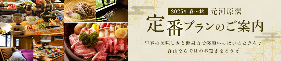 元河原湯プランのご案内